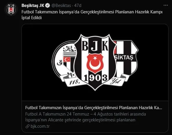 Beşiktaş'a Kovid-19 şoku: İspanya kampı Avrupa'da vakaların artışı nedeniyle iptal edildi-1
