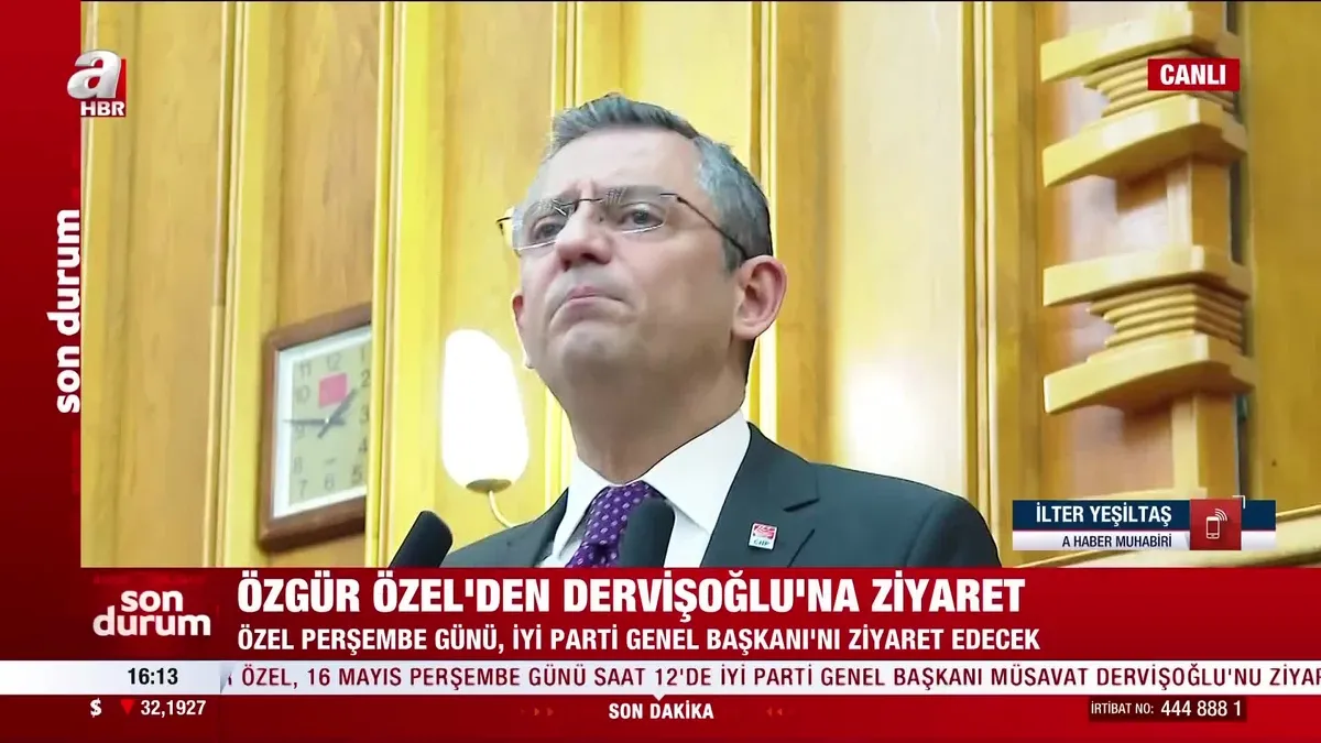 Özgür Özel’den Müsavat Dervişoğlu’na ziyaret!