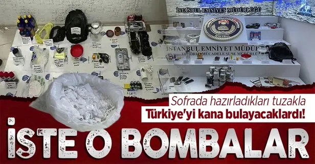 İstanbul’da yer sofrasında bomba hazırlarken kıskıvrak yakalanmışlardı! İşte o patlayıcılar