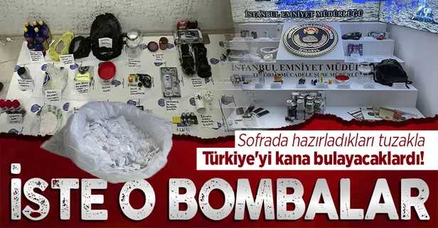 İstanbul'da yer sofrasında bomba hazırlarken kıskıvrak yakalanmışlardı! İşte o patlayıcılar