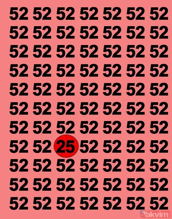 82 sayısının içindeki tek farklı sayıyı bulabilir misin? Ben bu bulmacayı çözerim diyenler buyursun gelsin - 15