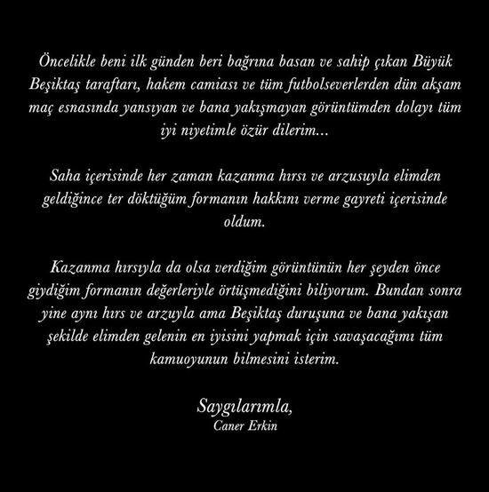 Caner Erkin, özür diledi-1
