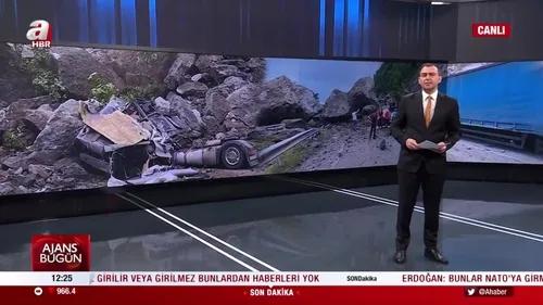 Feci görüntü! Artvin Kemalpaşa’da heyelan! Dev kayalar tırların üstüne düştü: 1 ölü 2 yaralı | A Haber olay yeri görüntüleri özel video
