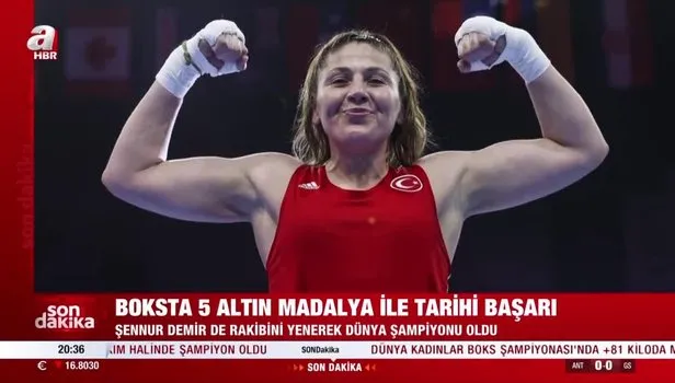 Son dakika: Boksta 5 altın madalya! Milli boksörümüz Şennur Demir, finalde Fas'lı Khaija Mardi'yi yenerek dünya şampiyonu oldu