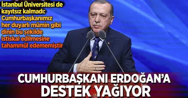 İstanbul Üniversitesi'nden Erdoğan'a destek