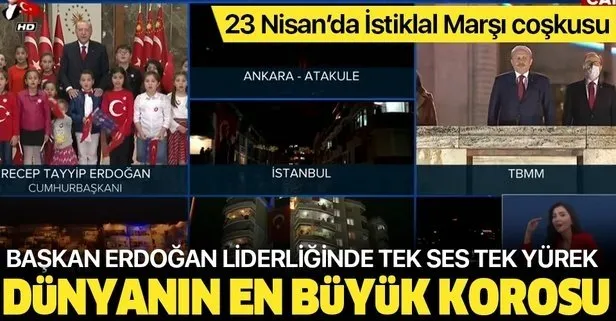 Tüm Türkiye saat 21’de Başkan Erdoğan liderliğinde İstikal Marşı’nı okudu