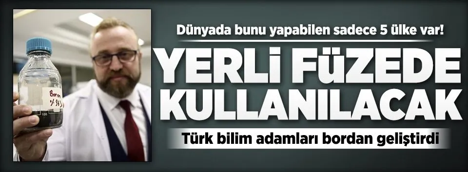 Yerli füzelerde kullanılacak