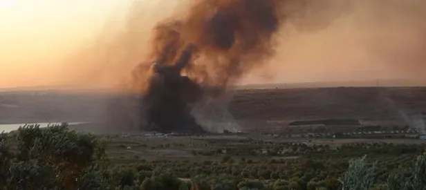Kilis'te askeri bölgede çıkan yangın söndürüldü