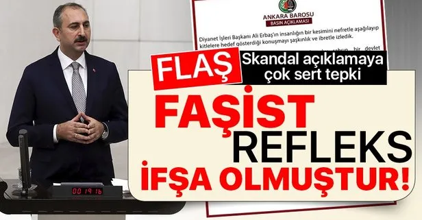 Ankara Barosu'na tepki: Esefle kınıyorum