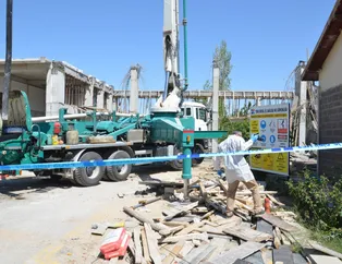 Konya’da inşaatta beton dökümü sırasında göçük