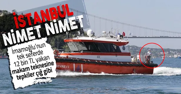 CHP'li Ekrem İmamoğlu İBB'nin çevre denetleme gemisi Çevre 1'i kendisine makam aracı yaptı! 'Dediği gibi İstanbul nimet nimet'