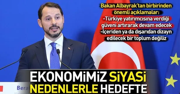 Berat Albayrak: Ekonomimiz siyasi nedenlerle hedefte