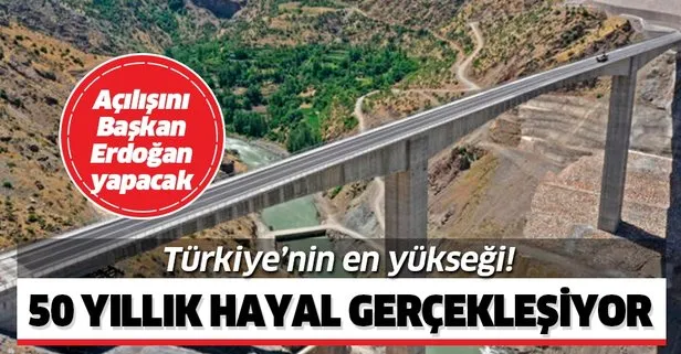 Türkiye’nin en yüksek köprüsü Botan Çayı Beğendik Köprüsü tamamlandı! Açılışını Başkan Erdoğan yapacak!