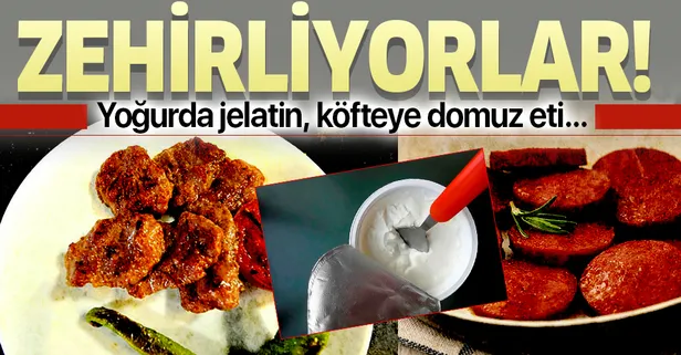 Gıda teröristlerinin kullandıkları dudak uçuklattı! Yoğurda jelatin, köfteye domuz eti!