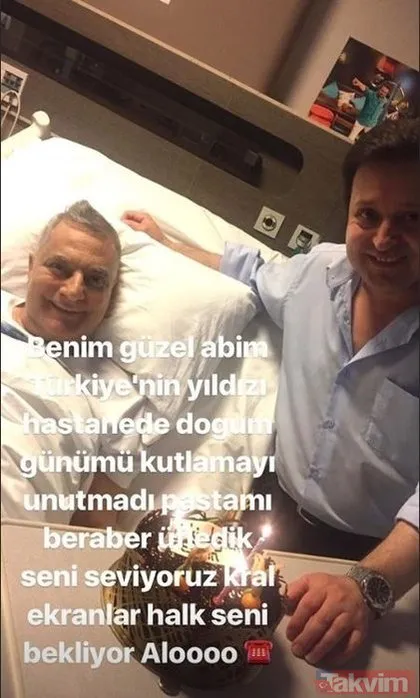 Mehmet Ali Erbil’den aylar sonra ilk görüntü! Hastane odasında kutlama yaptı!