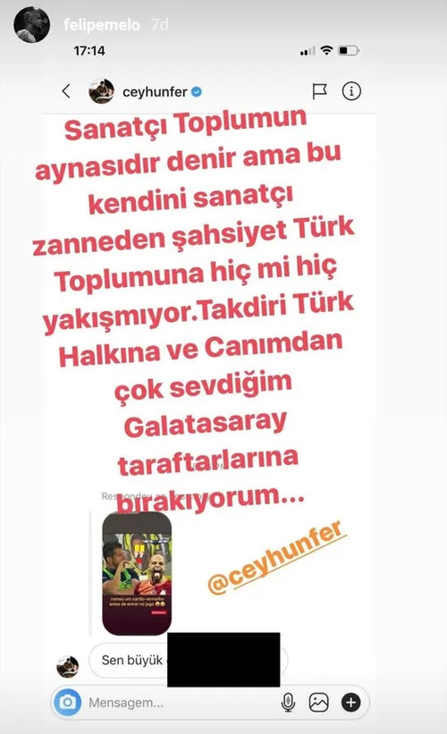 Ceyhun Fersoy kimdir? Felipe Melo’ya küfür eden Ceyhun Fersoy’un Instagram hesabı ne?-2