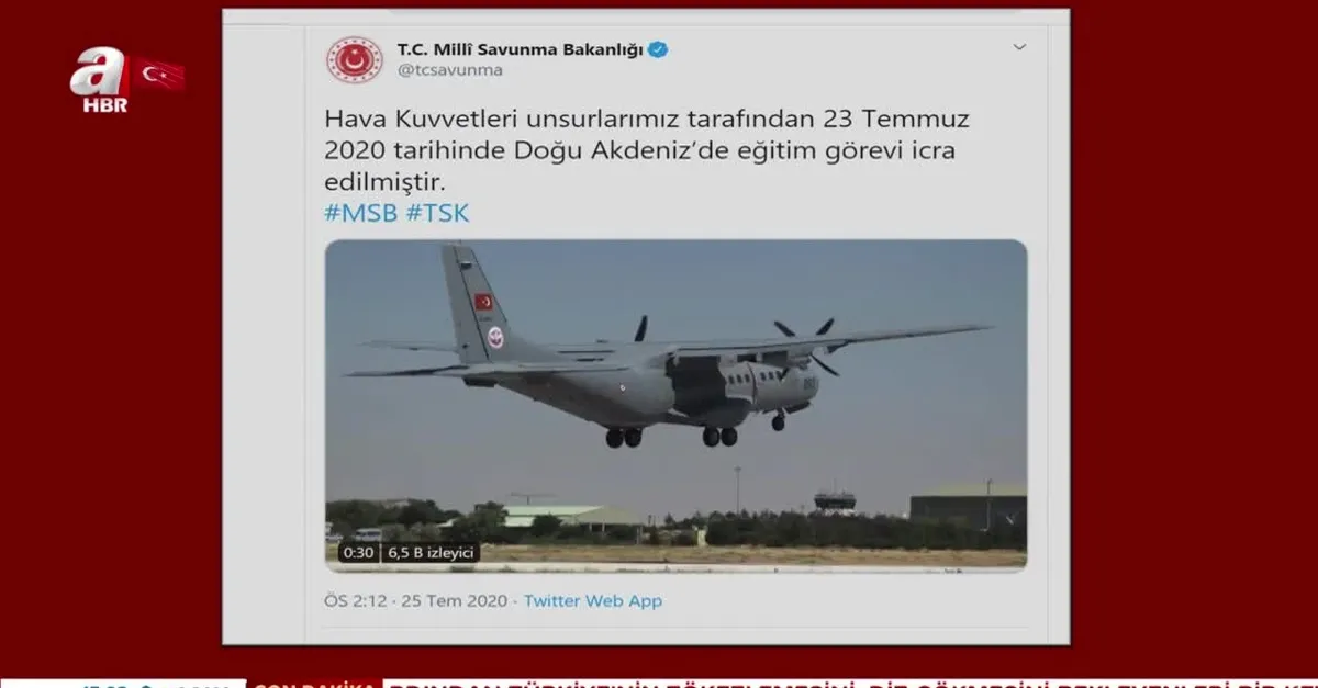 Son dakika: Bakanlık açıkladı: Hava Kuvvetleri unsurlarımız Doğu Akdeniz’de eğitim görevi icra etti