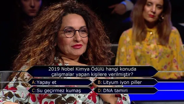 Milyoner'e damga vuran Nobel sorusu! 2019 Nobel Kimya Ödülü hangi konuda çalışma yapan kişilere verilmiştir?