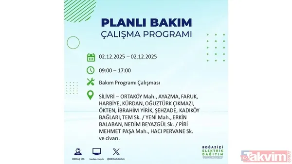 İstanbul elektrik kesintisi 2 Aralık: 8 saat yok! Gaziosmanpaşa, Beşiktaş, Beyoğlu... - 23