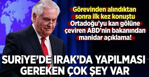 Görevinden alınan Tillersondan ilk açıklama