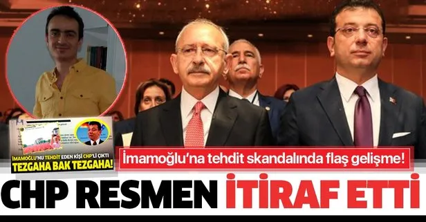 Son dakika: CHP’den Ekrem İmamoğlu’nu tehdit eden şahısla ilgili flaş açıklama: Resmen İtiraf ettiler!