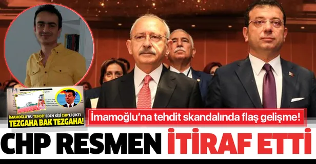 Son dakika: CHP'den Ekrem İmamoğlu'nu tehdit eden şahısla ilgili flaş açıklama: Resmen İtiraf ettiler!