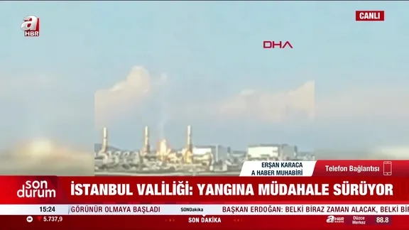Silivri BOTAŞ doğal gaz tesisinde yangın - VİDEO