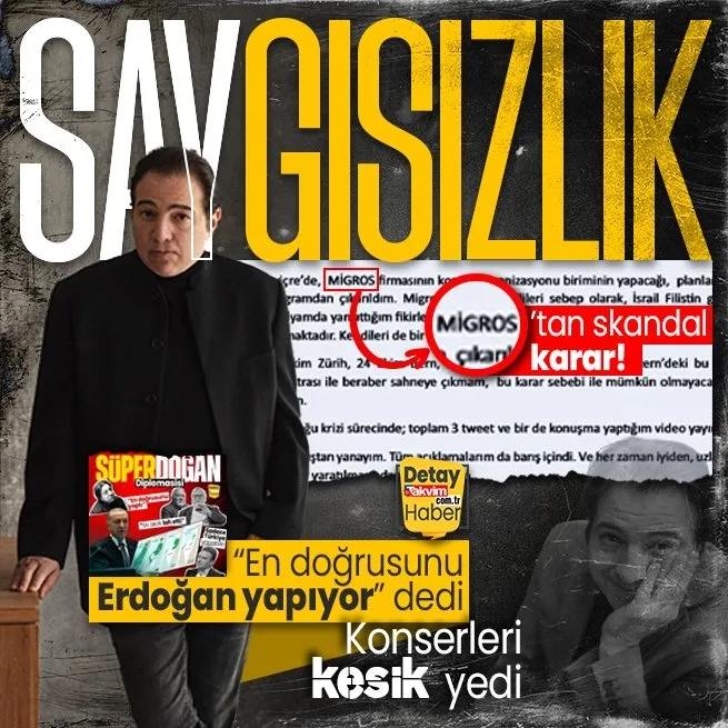 İsviçrede Migrostan Fazıl Saya sansür! Başkan Erdoğanın politikasına destek verip İsraili eleştirince konserleri iptal edildi! AK Partiden tepki