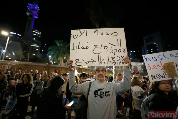 İsrailli esirlerin ailelerinden katil Netayahu'ya tepki yağmaya devam ediyor: Bakanlık yakındaki yolu 241 saniye boyunca trafiğe kapattılar - 21