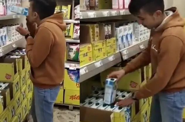 Sosyal medyada büyük tepki çekmişti! Markette süt içen kişi Adıyaman'da yakalandı