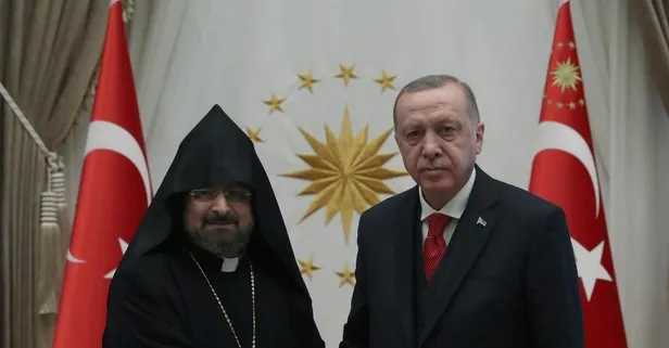 Son dakika: Başkan Erdoğan, Türkiye Ermenileri 85. Patriği Sahak Maşalyan’ı kabul etti