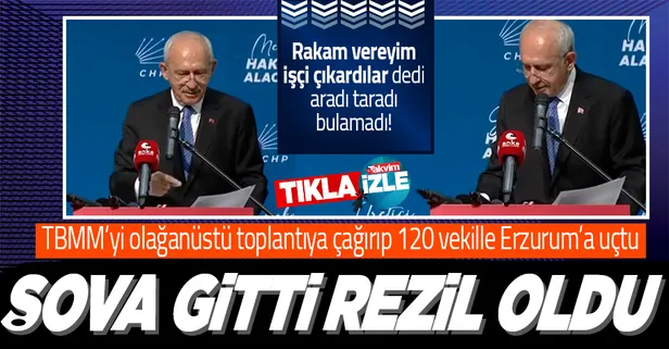 CHP'li Kemal Kılıçdaroğlu Erzurum'da şov yapayım derken rezil oldu: Rakam vereyim dedi veremedi!
