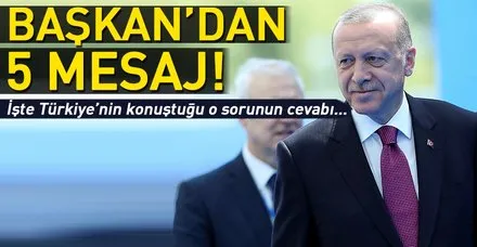 Başkan'dan 5 mesaj