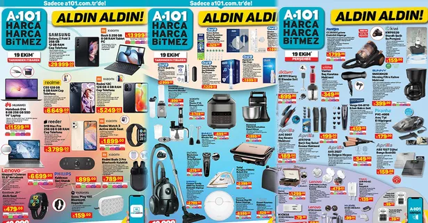 A101 aktüel ürünler kataloğu pazarı bile kıskandırdı! 20 Ekim 2023 Bu hafta A101'de arıtma cihazı 1.999 TL, tencere 379 TL, palmiye 26,90 TL indirimde