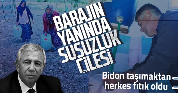 Ankara'da barajın yanında susuzluk çilesi: Su bidonu taşımaktan hepsi fıtık oldu!