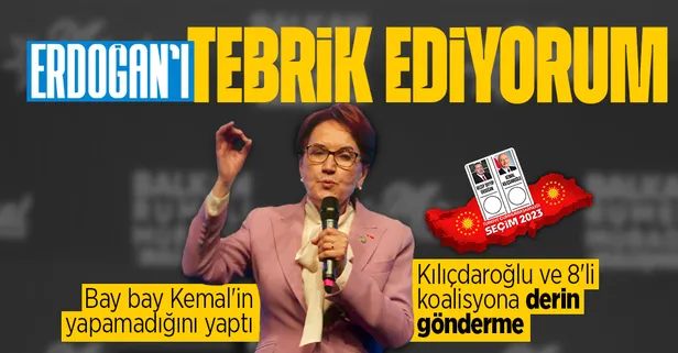 Son dakika: Kılıçdaroğlu'nun aldığı yenilgi sonrası Akşener'den Başkan Erdoğan'a seçim tebriği
