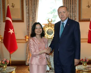 Başkan Erdoğan Japonya Prensesi Mikasayı kabul etti