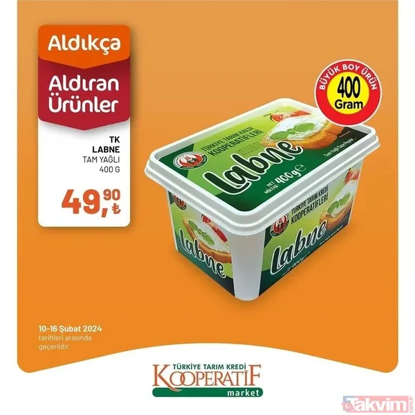 Tarım Kredi market 10-16 Şubat fiyat listesi! 41 üründe dev indirim! Peynir, 94.90 TL, Çay 54.90 TL, 6'lı kağıt havlu 54.90 TL... - 2