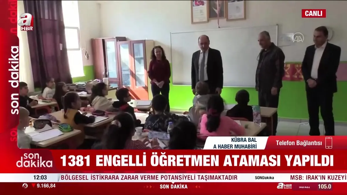 1381 engelli öğretmen ataması yapıldı
