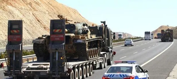 Suriyeye tank ve askeri personel sevkiyatı