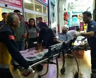 Başında vuruldu el sallayarak ambulansa bindi