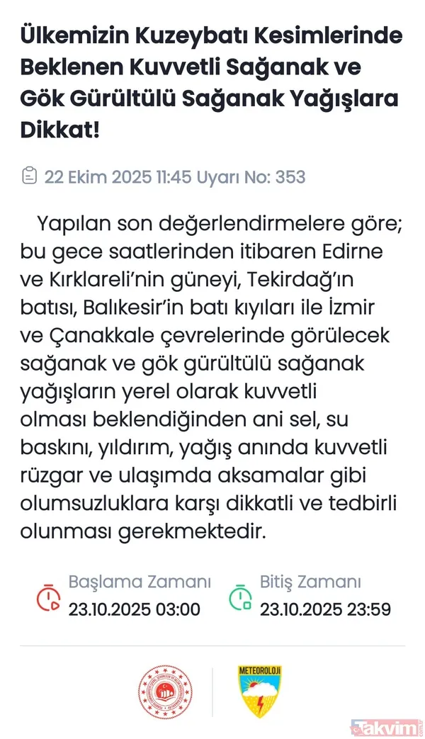 Balkanlardan karambol etkisi geliyor! Meteoroloji’den 3 ile sarı kodlu uyarı: Fırtına ve kar karışımlı sağanak bastıracak - 2