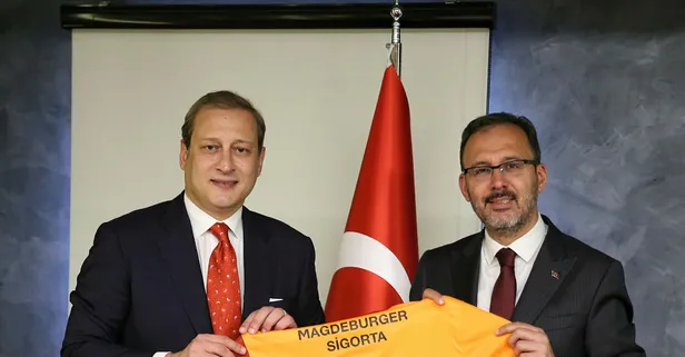 Gençlik ve Spor Bakanı Mehmet Muharrem Kasapoğlu, Galatasaray Kulübü Başkanı Burak Elmas'ı kabul etti