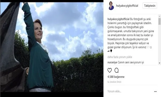 Hülya Koçyiğit'ten sevindiren mesaj-1