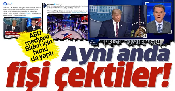 ABD medyası Trump'ın konuşmasını yarıda kesti! Biden için bunu da yaptılar