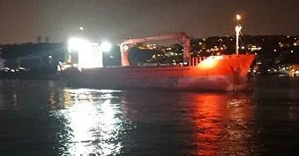 İstanbul’dan Ukrayna’ya seyir halindeyken arıza yapan kargo gemisi nedeniyle İstanbul Boğazı’nda gemi trafiği askıya alındı