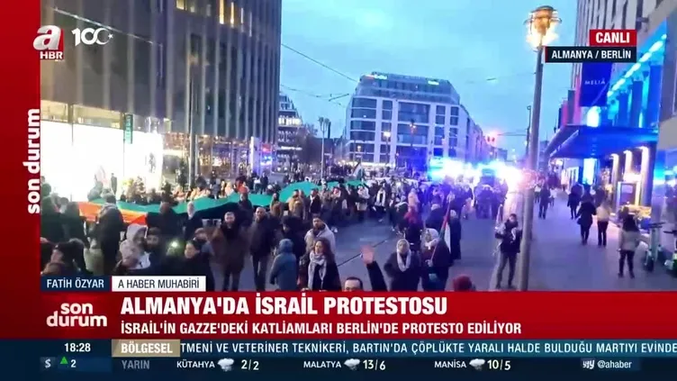 Almanya’da İsrail protestosu!