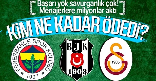 Kulüpler menajerlere ne kadar ücret ödedi? TFF’den resmi açıklama geldi! Fenerbahçe, Galatasaray, Beşiktaş’ın menajer ücretleri...