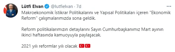 Son dakika: Hazine ve Maliye Bakanı Lütfi Elvan'dan flaş ekonomik reform açıklaması-1