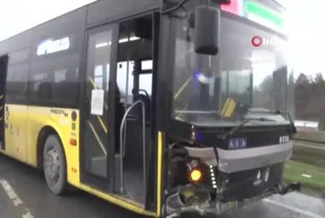 Arnavutköy’de İETT otobüsü kazaya karıştı: 2 yolcu yaralandı